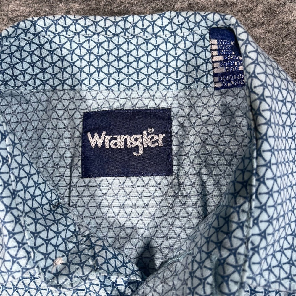 Wrangler Shirt Youth Boys XL Western Cowboy Embroidered Logo Pearl Snap - Picture 4 of 14